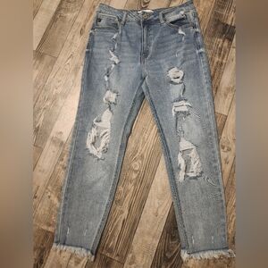 KanCan Distressed Light Blue Jeans  Size 13/30